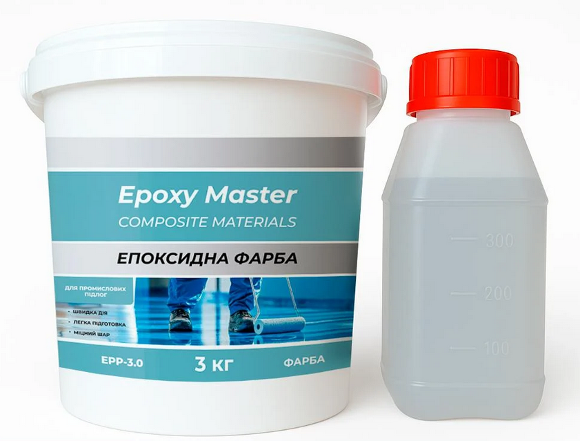 Краска эпоксидная для промышленных полов 3 кг Черный