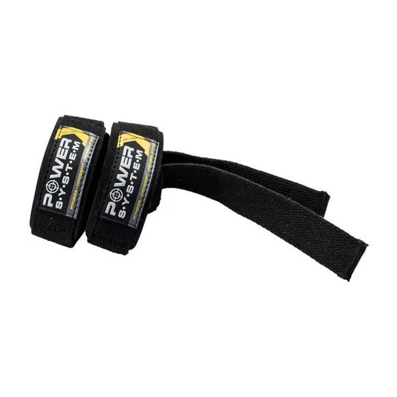 Лямки для тяги Power System Lifting Straps Black/Yellow (21562-01)