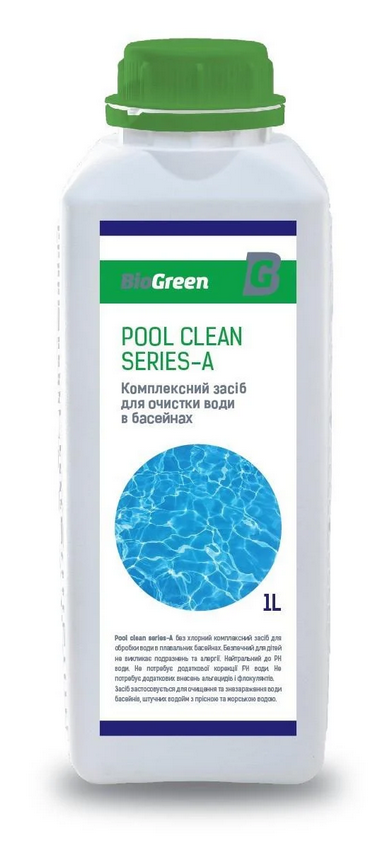 Засіб комплексний для очищення води у басейнах BioGreen Pool clean series-A 1 л