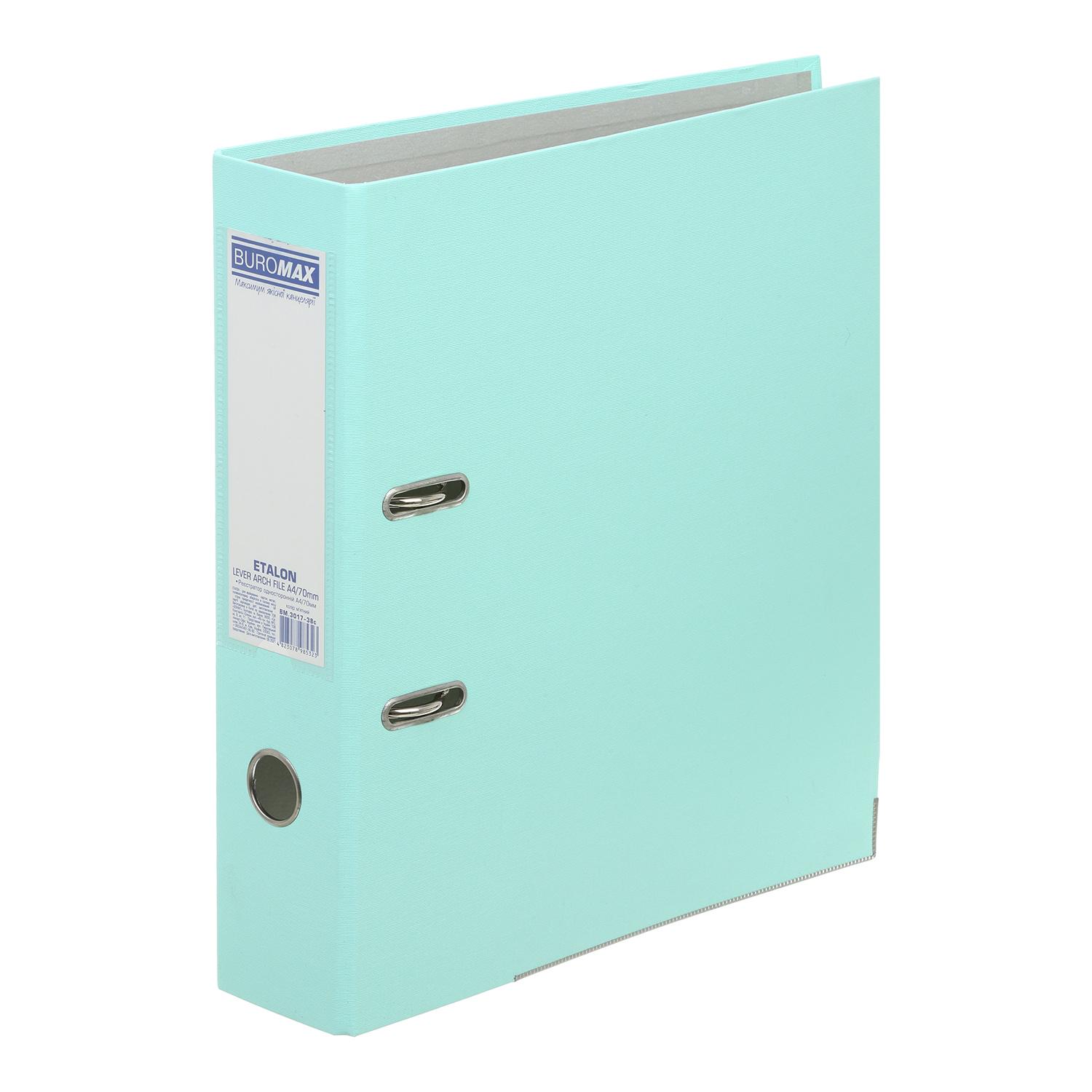Регистратор Buromax Etalon Pastel односторонний А4 70 мм сборный Мятный (BM.3017-38c)