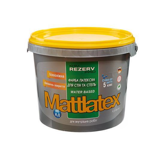 Краска латексная белоснежная Химрезерв PRO MATTLATEX для стен и потолков 730 мл (3014750983)