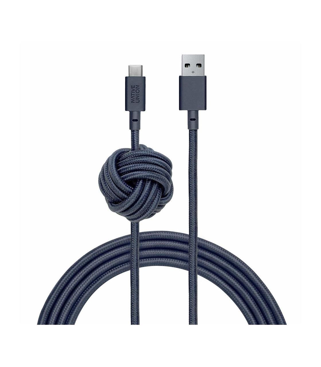 Кабель синхронизации Native Union Night Cable USB-A to USB-C 3 м Marine (NCABLE-KV-AC-MAR)