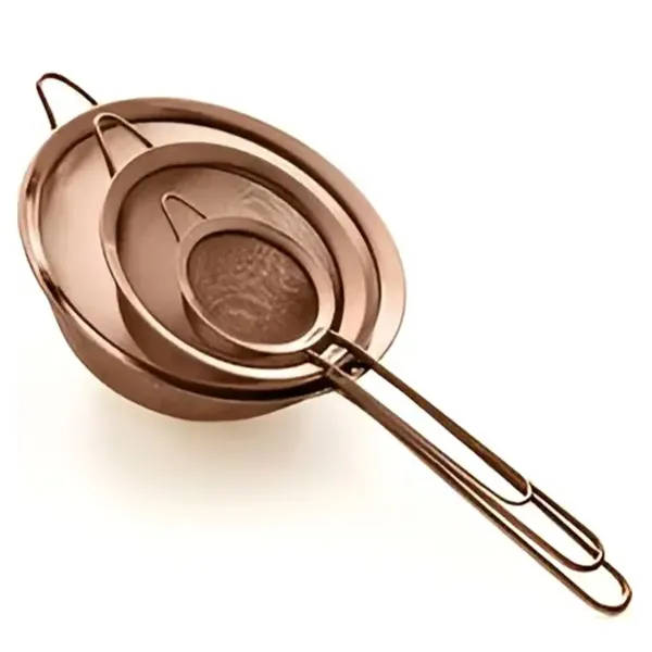 Набір ситечок Zhongjing із нержавіючої сталі 3 шт. Бронзовий (147-107- HP-19-22)