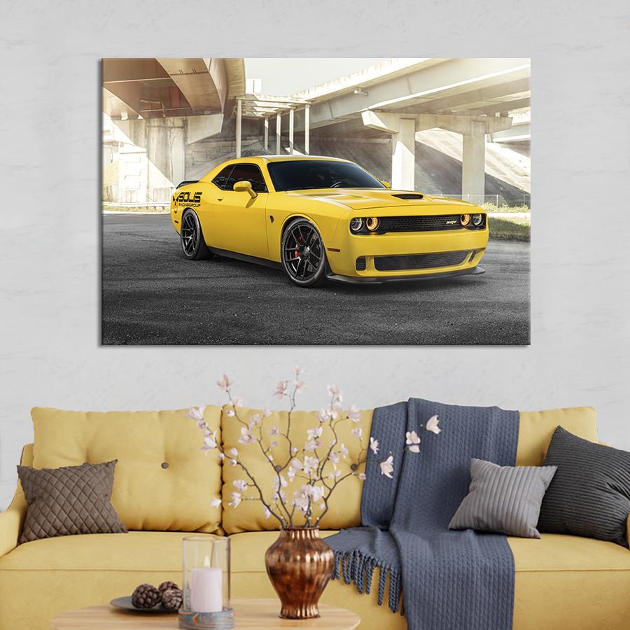 Картина на холсте Dodge Challenger 122x81 см (1312-1)