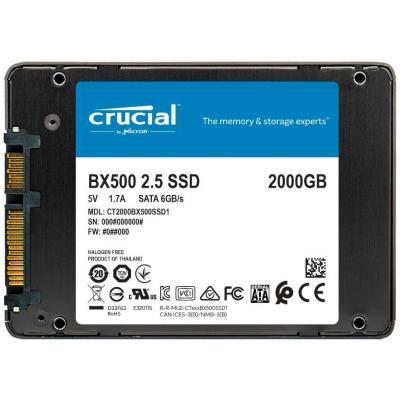 SSD-накопитель Crucial BX500 2TB 2,5" MICRON (CT2000BX500SSD1) - фото 2 SSD-накопитель Crucial BX500 2TB 2,5" MICRON (CT2000BX500SSD1) - фото 2