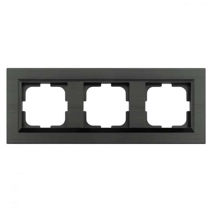 Рамка трехместная QUANTUM Антрацит (405-350000-227)