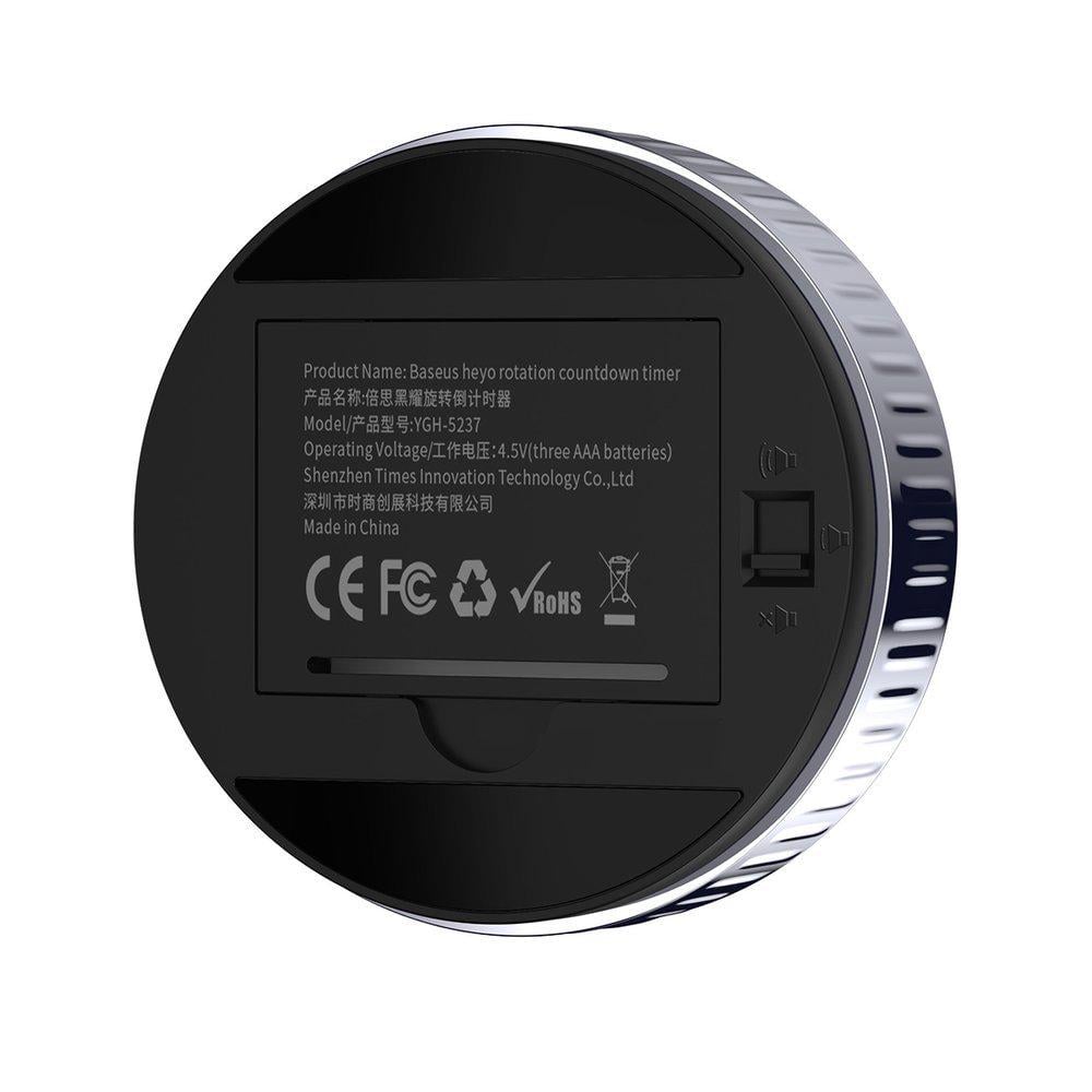 Таймер Baseus heyo rotation countdown timer Black - фото 2 Таймер Baseus heyo rotation countdown timer Black - фото 2