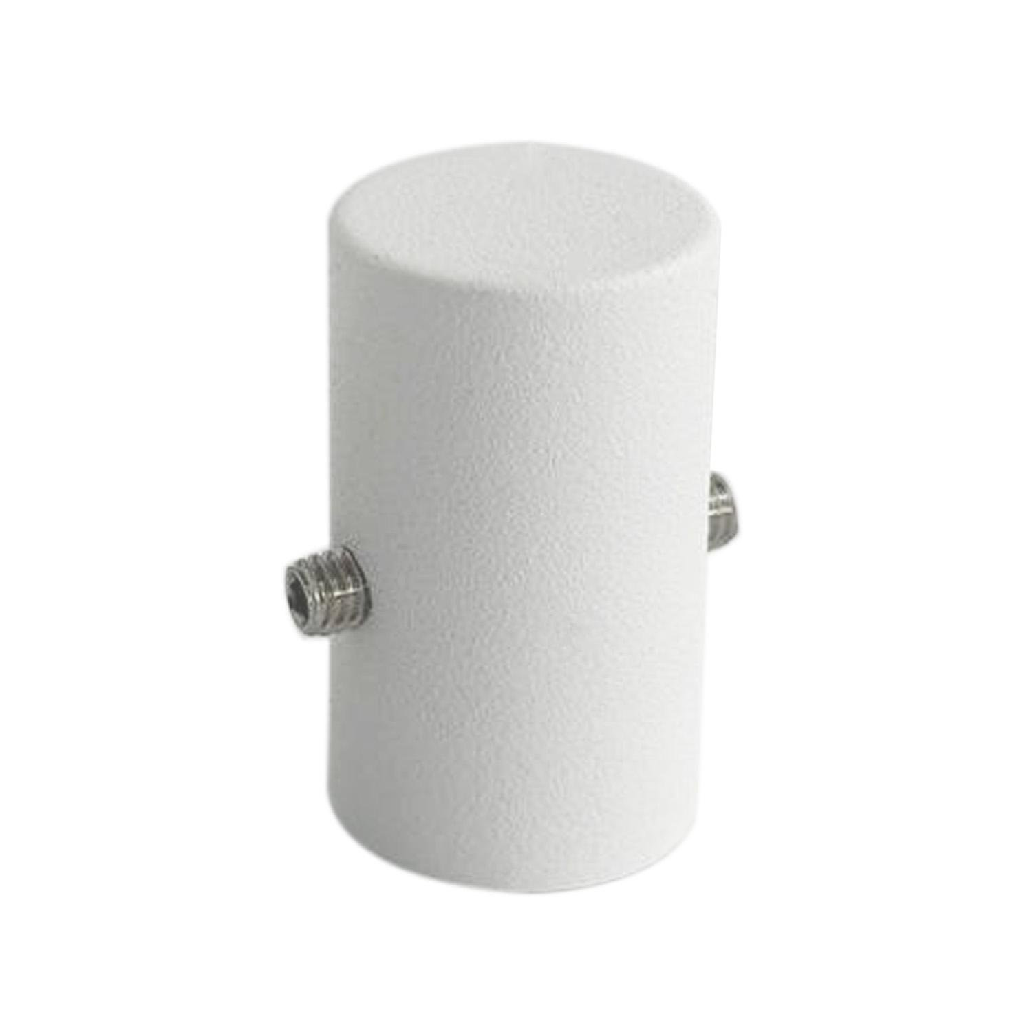 Заглушка 18х30 мм для гнучкого неону ⌀13 мм металева без отвору Білий