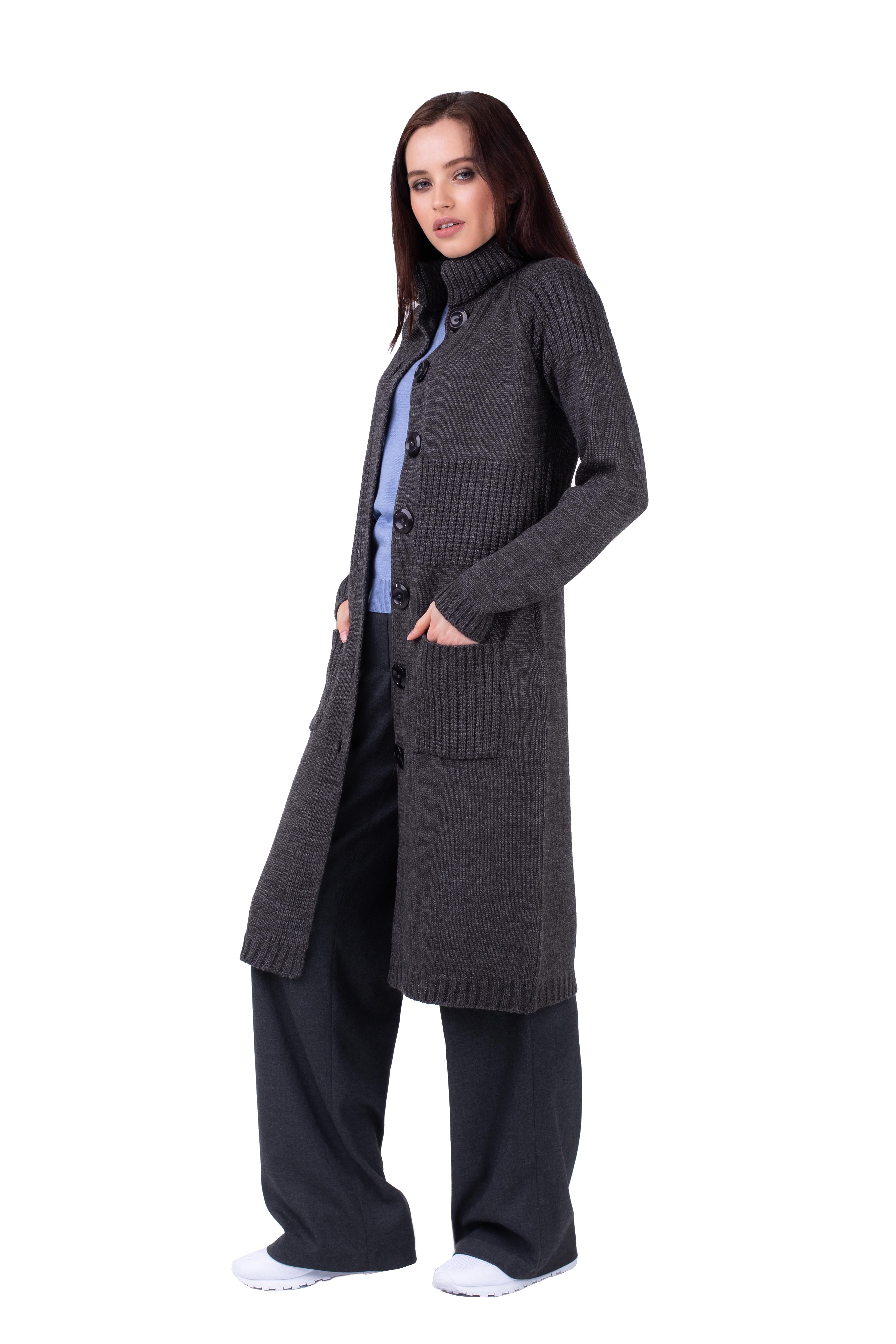Кардиган женский Bakhur с воротником-стойкой М Графит (3038 Гр 46) - фото 2 Кардиган женский Bakhur с воротником-стойкой М Графит (3038 Гр 46) - фото 2