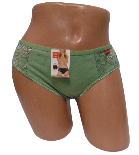 Трусы женские Uokin 8694 в рубчик L Зеленый (2060413663)