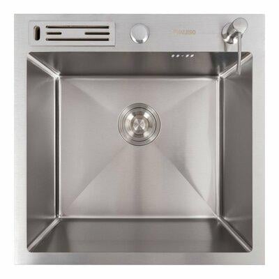 Мойка для кухни СМ Valeso Handmade нержавеющая сталь с подставкой для ножей 50х50 см (26559475)