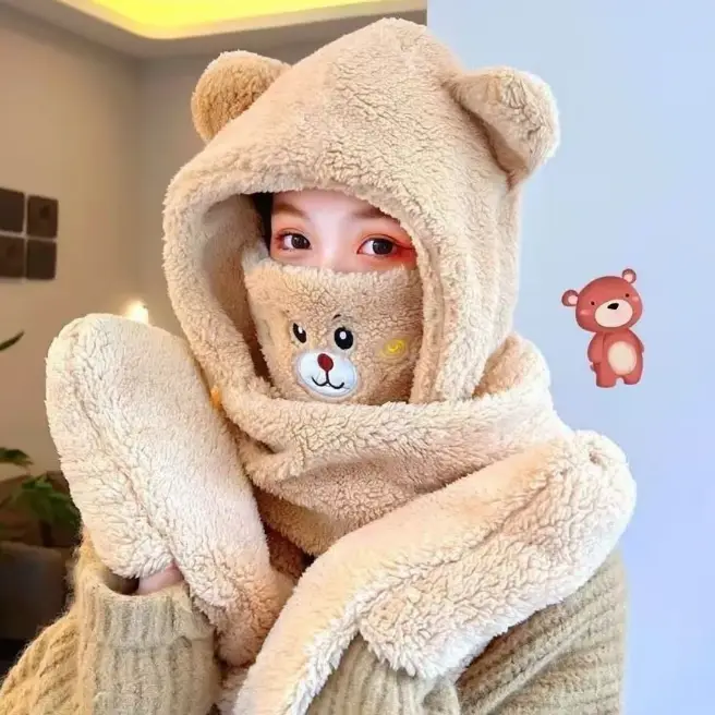 Набір жіночий шапка/шарф з рукавичками One Size (30231078) - фото 3 Набір жіночий шапка/шарф з рукавичками One Size (30231078) - фото 3