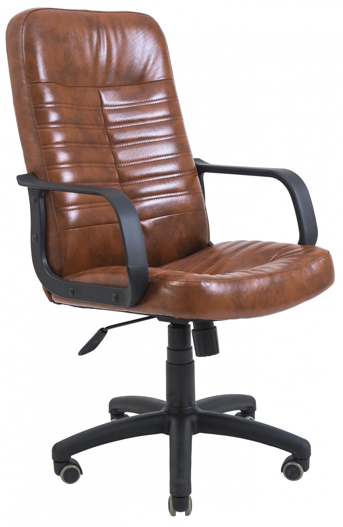 Кресло офисное компьютерное Вегас Титан Tobacco ПлаStick М1 Tilt Коричневый