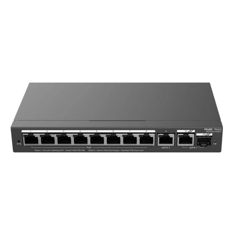 Коммутатор управляемый Ruijie RG-ES210GS-P PoE 10 портов (3103387597)