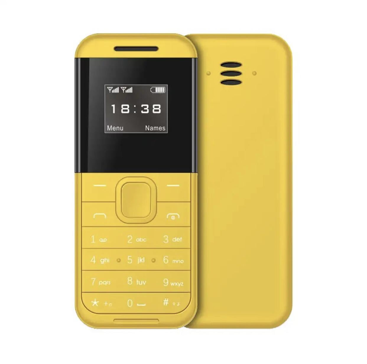 Телефон мобільний міні AIEK BM222 2SIM Жовтий Телефон мобільний міні AIEK BM222 2SIM Жовтий