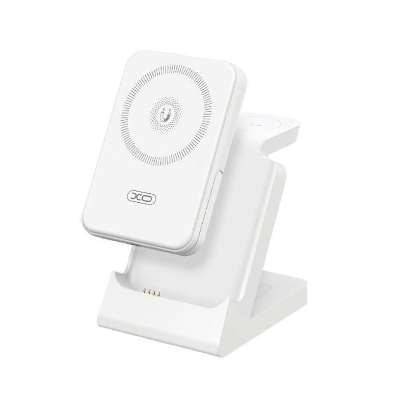 Зарядное устройство беспроводное XO CX033 3в1 Power bank/Watch Charger/Headphone Белый (XO-CX033)