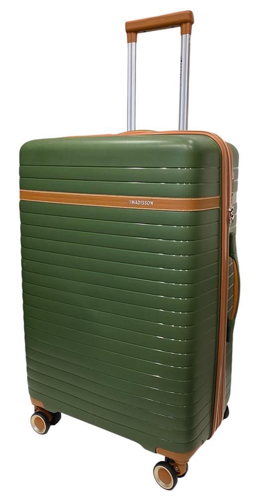 Чемодан средний Madisson Snowball 63703 полипропилен Зеленый