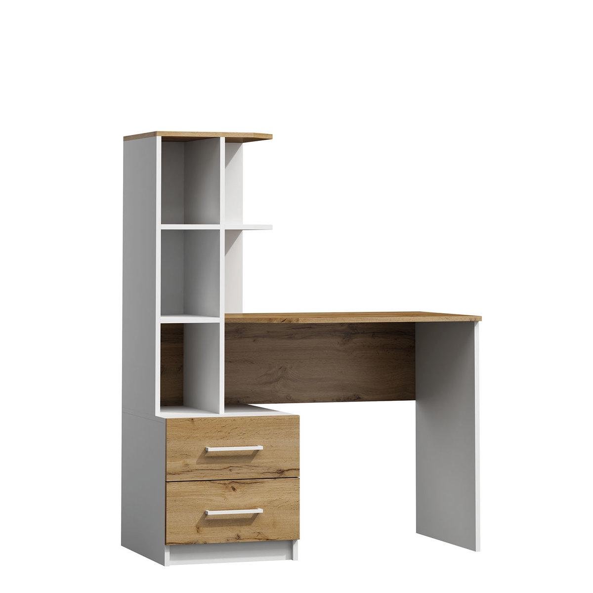 Компьютерный стол B-010 Дуб вотан/Белый мат