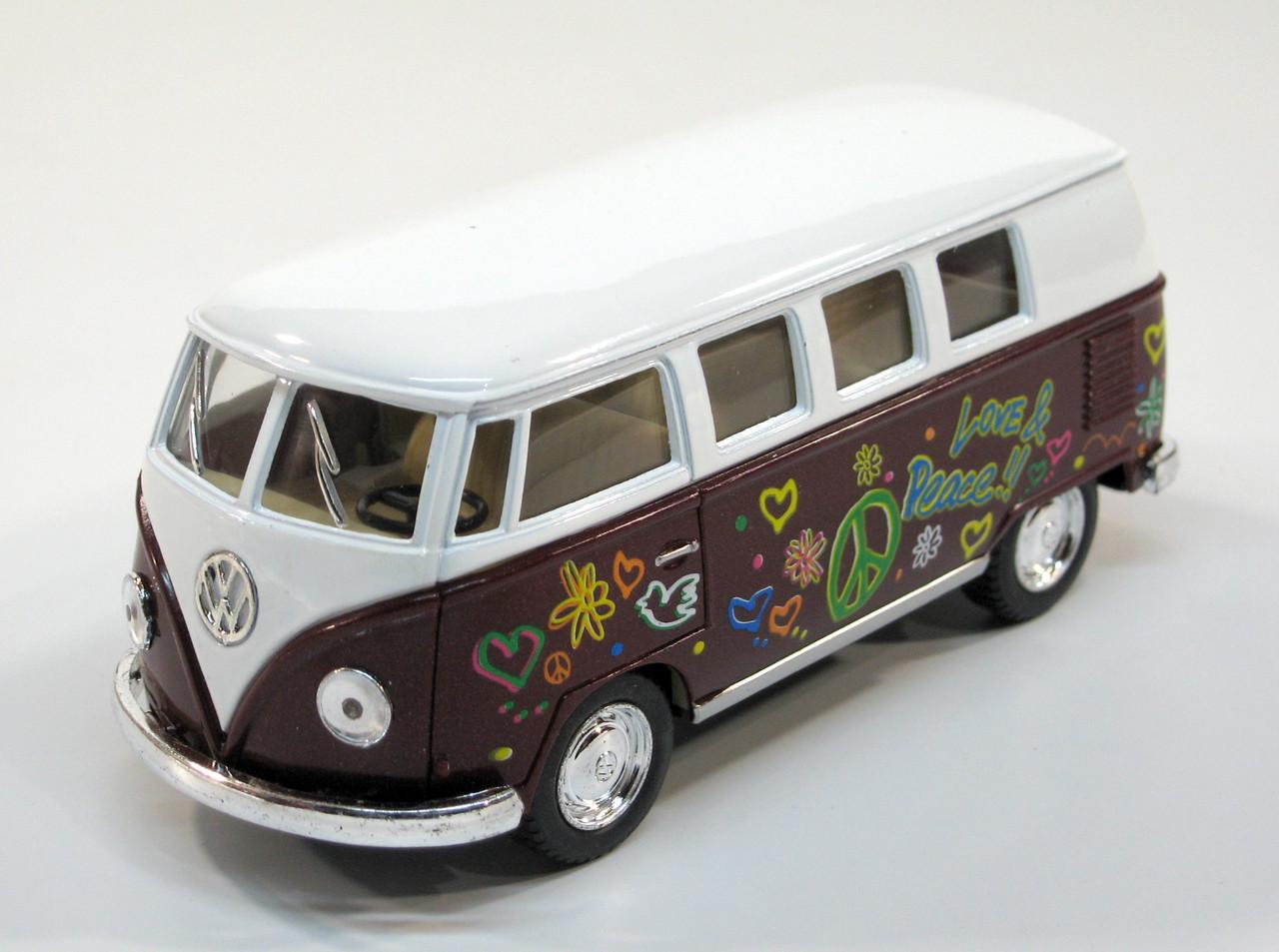 Машина металева KT5060WF Volkswagen Classic Bus with printing 1962 (KT5060WF Brown)