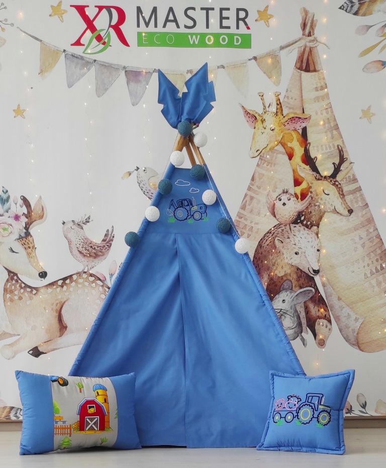 Вігвам для хлопчика Синій трактор Бон Бон (0002221) - фото 2 Вігвам для хлопчика Синій трактор Бон Бон (0002221) - фото 2