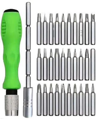 Набор прецизионных отверток для телефонов и ноутбуков с удлинителем в кейсе 32в1 (26624350)