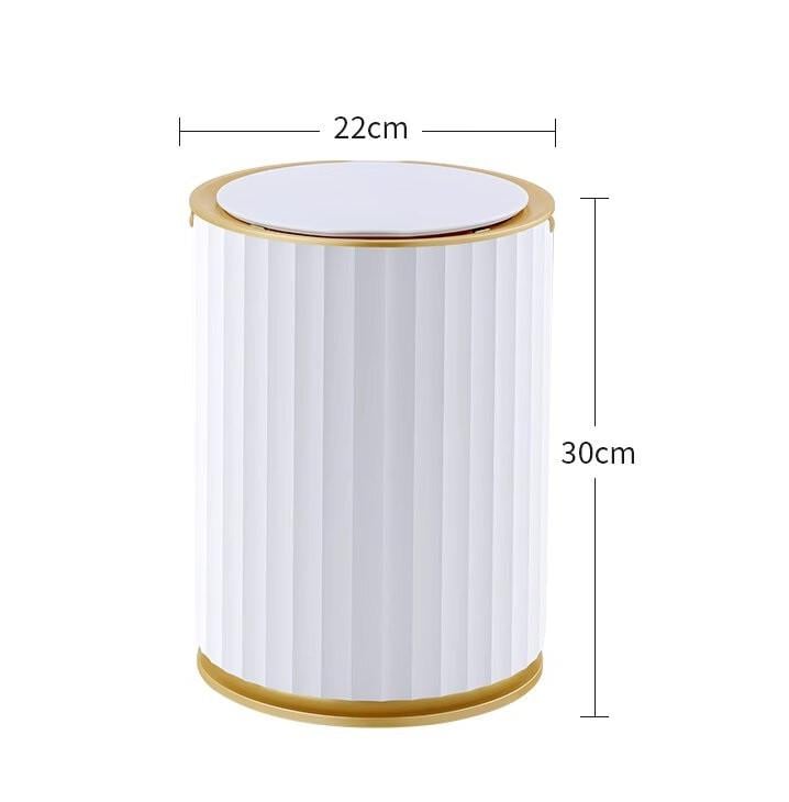 Відро для сміття сенсорне JAH Nordic кругле 9 л Біло-золотий - фото 6 Відро для сміття сенсорне JAH Nordic кругле 9 л Біло-золотий - фото 6