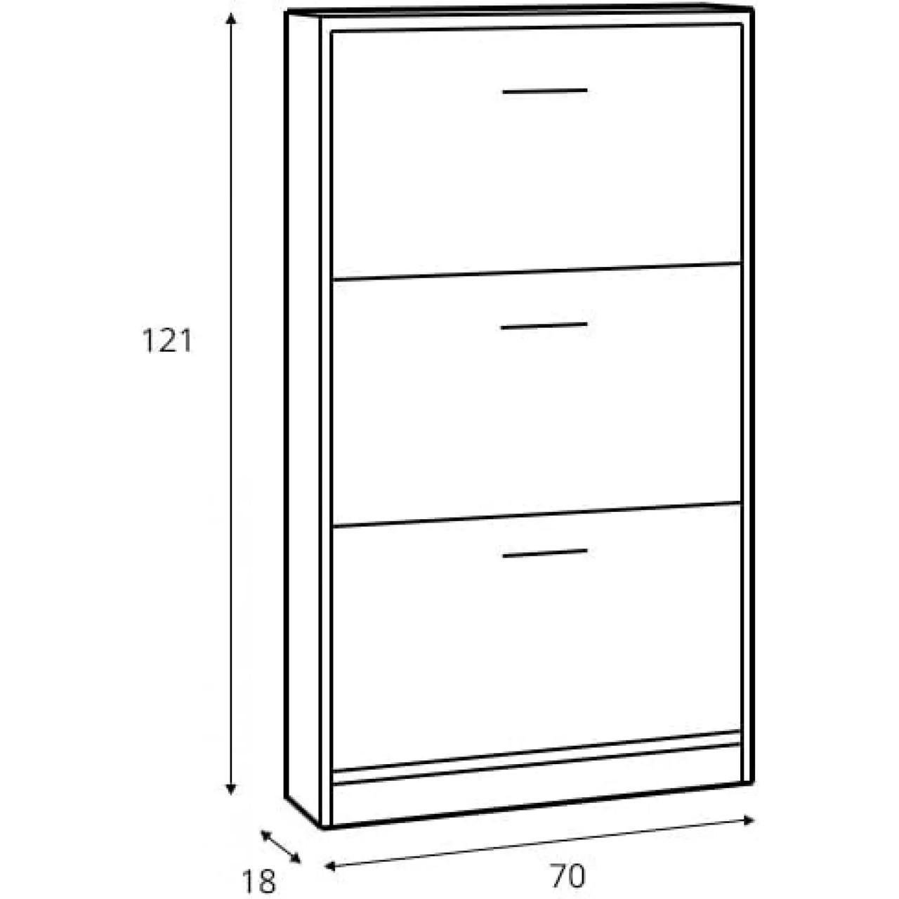 Тумба для обуви Гербор Непо SFB3K Дуб Сонома/Нимфея Альба (GRB-1348) - фото 6
