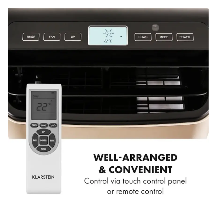 Кондиціонер мобільний для дому KLARSTEIN Metrobreeze 9 Paris на колесах 9000 БТЕ/год (10028189) - фото 4 Кондиціонер мобільний для дому KLARSTEIN Metrobreeze 9 Paris на колесах 9000 БТЕ/год (10028189) - фото 4