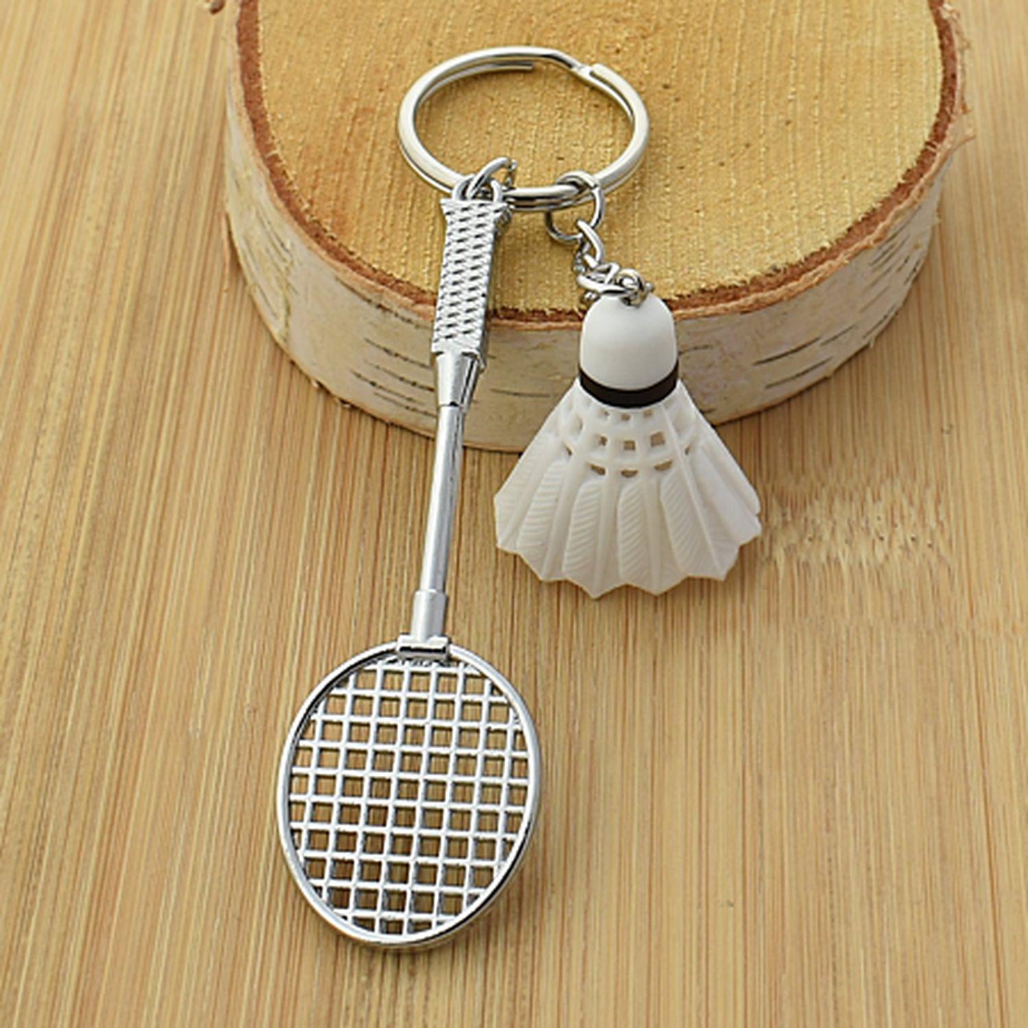 Брелок для ключей Бадминтон с воланчиком металлический Белый (99_7_0_1С) - фото 4 Брелок для ключей Бадминтон с воланчиком металлический Белый (99_7_0_1С) - фото 4