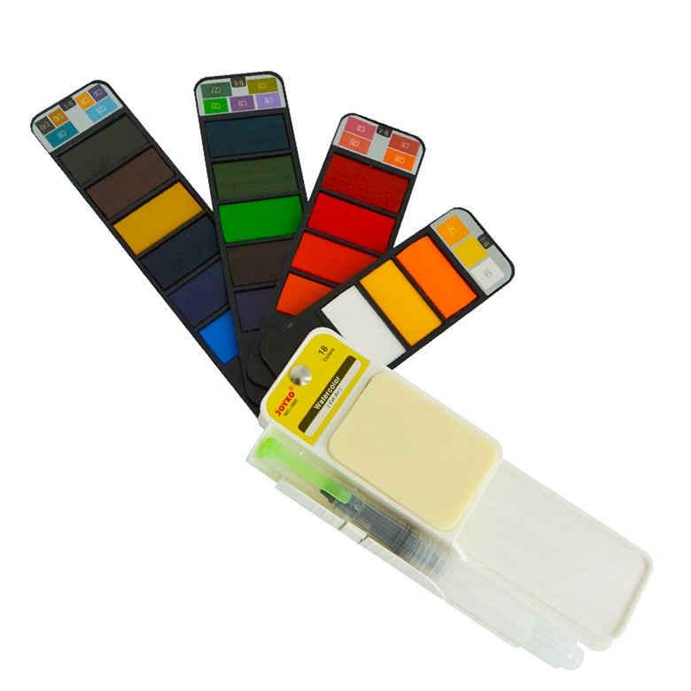 Акварель Joyko в кюветах WC-1000 18+ кисточка с резервуаром цветов (L053564)