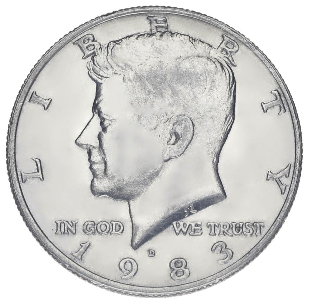 Монета 50 центов США халф 1983 AU-UNC D Джон Кеннеди (М25429)