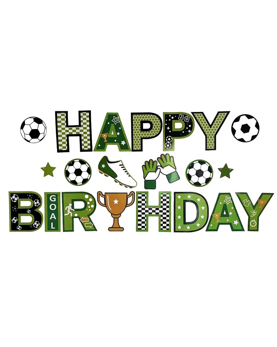 Гирлянда картонная Happy Birthday футбол 3 м (29000357)
