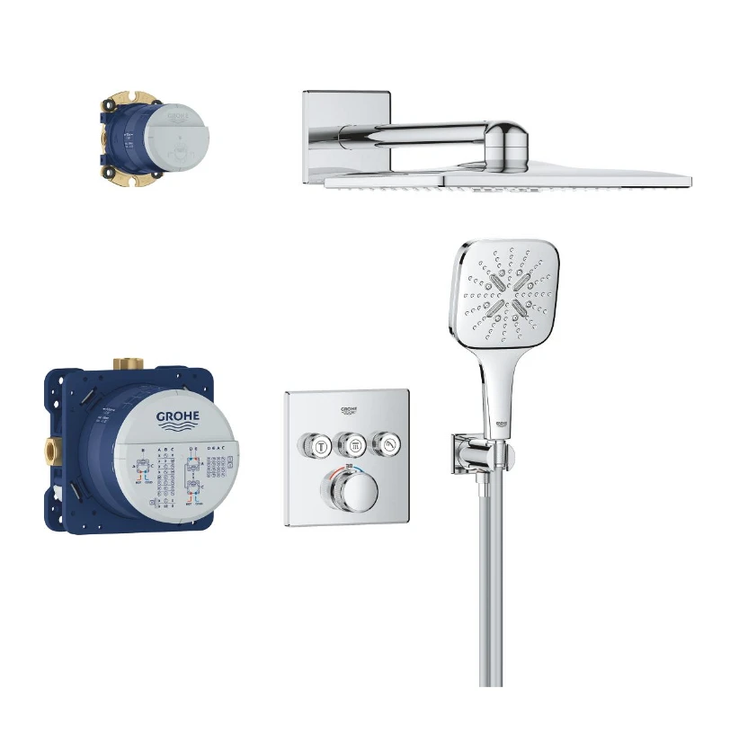 Душова система Grohe Grohtherm SmartControl Rainshower 310 Cube (34864000) - фото 3 Душова система Grohe Grohtherm SmartControl Rainshower 310 Cube (34864000) - фото 3