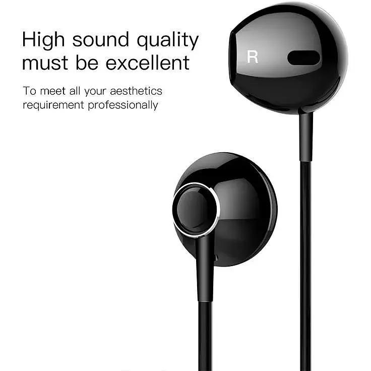 Навушники дротові BASEUS Encok H06 lateral In-Ear з mini-jack 3,5 мм Чорний (NGH06-C01) - фото 2