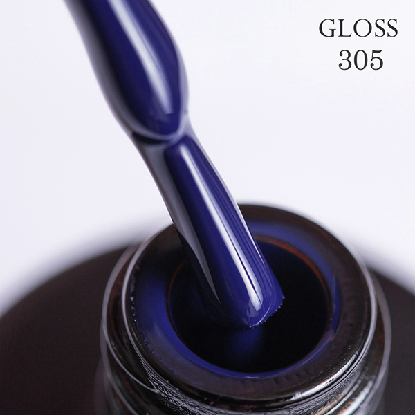 Гель-лак GLOSS 305 11 мл Темно-синий (19227)