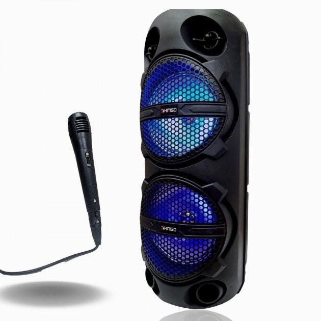 Колонка портативная KIMISO-223QS с LED подсветкой/микрофоном/пультом и режимом TWS (3b5ab538)