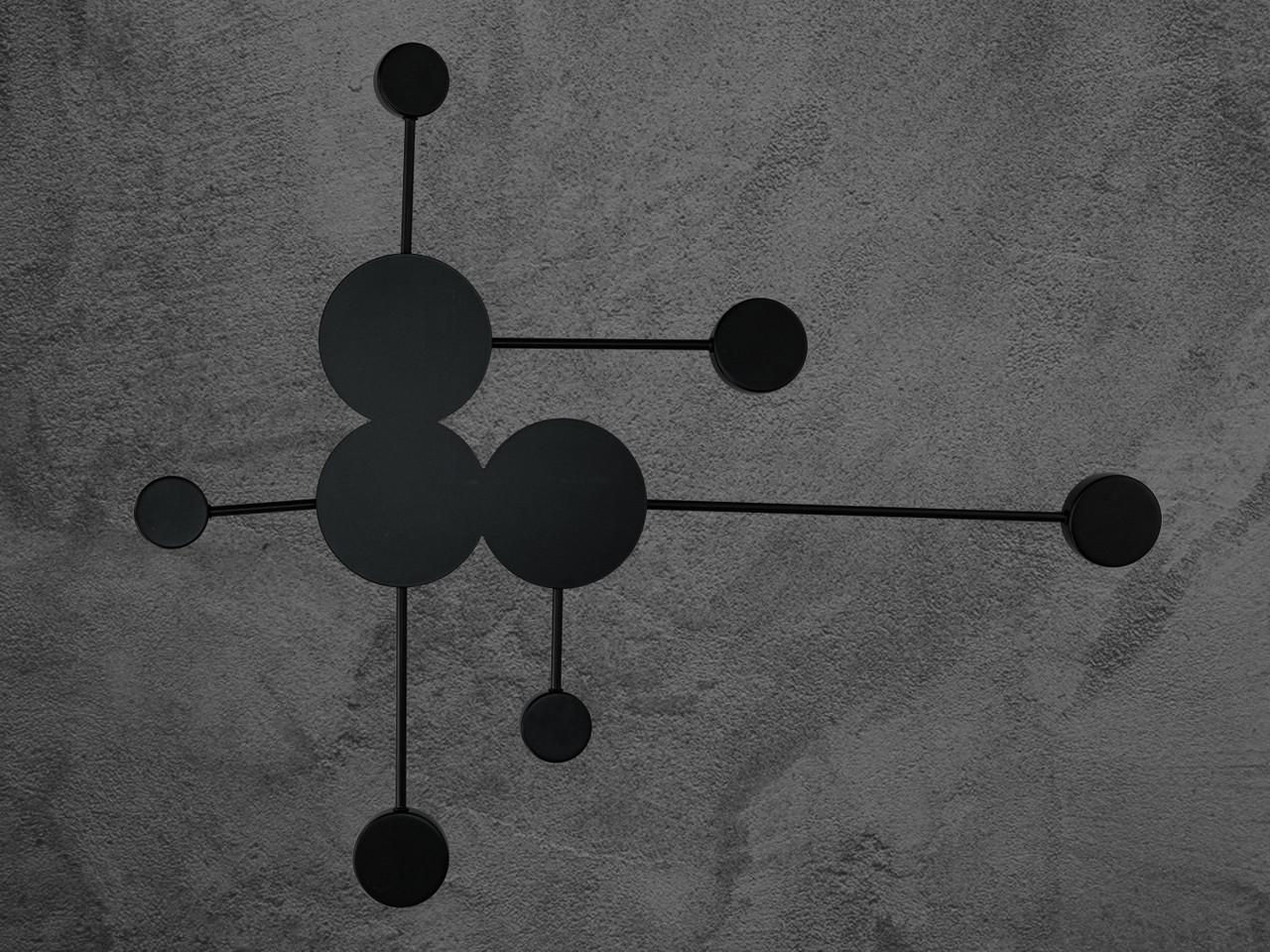 Настінний світильник 8682-6BK-LS Молекула Чорний 24W (2467766630) - фото 4