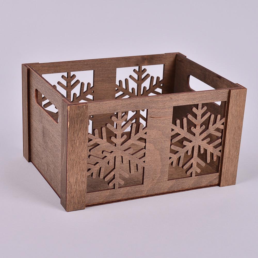 Ящик новогодний Снежинка малый (4541-1)