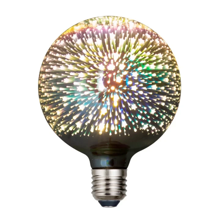 Светодиодная лампа E27 с 3D эффектом фейерверк C80-3D (8803) Светодиодная лампа E27 с 3D эффектом фейерверк C80-3D (8803)