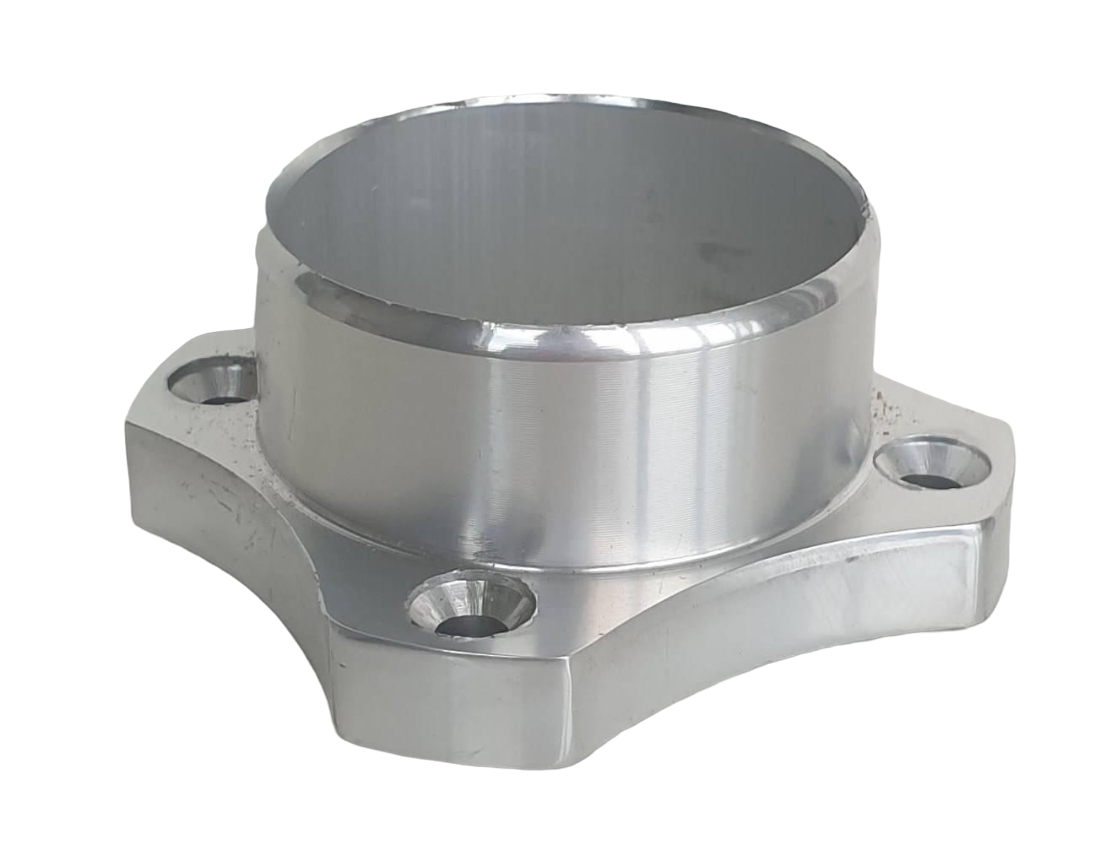 Фланець Ø 50 на чотири отвори система коло для алюмінієвих перил Сріблястий