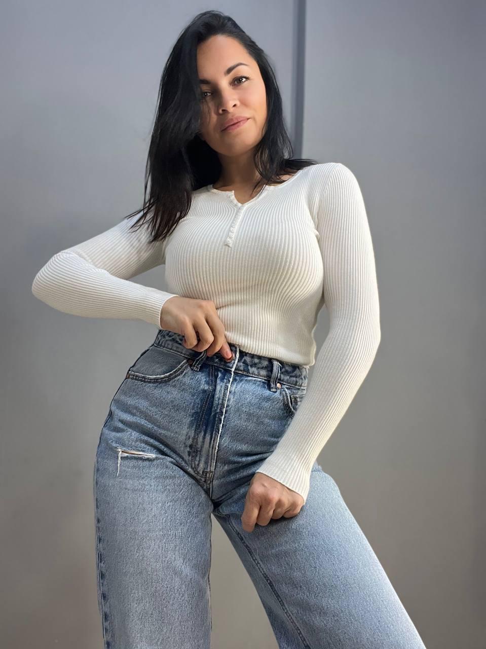 Гольф жіночий ACCORDDREAM 8248 лонгслів гудзики рубчик OS Білий (1222) - фото 8 Гольф жіночий ACCORDDREAM 8248 лонгслів гудзики рубчик OS Білий (1222) - фото 8