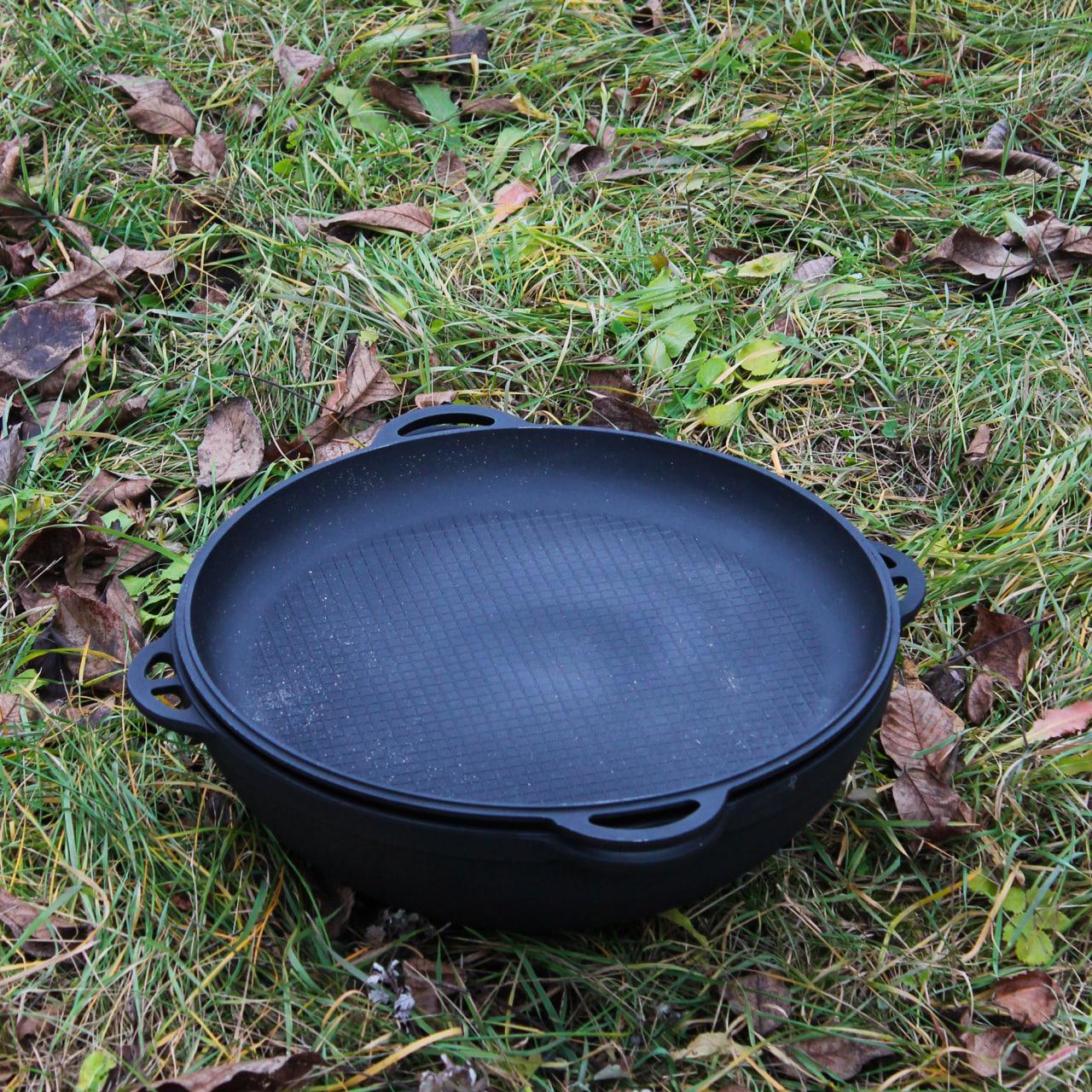 Котел чавунний азіатський з кришкою-сковородою (23190921) - фото 7