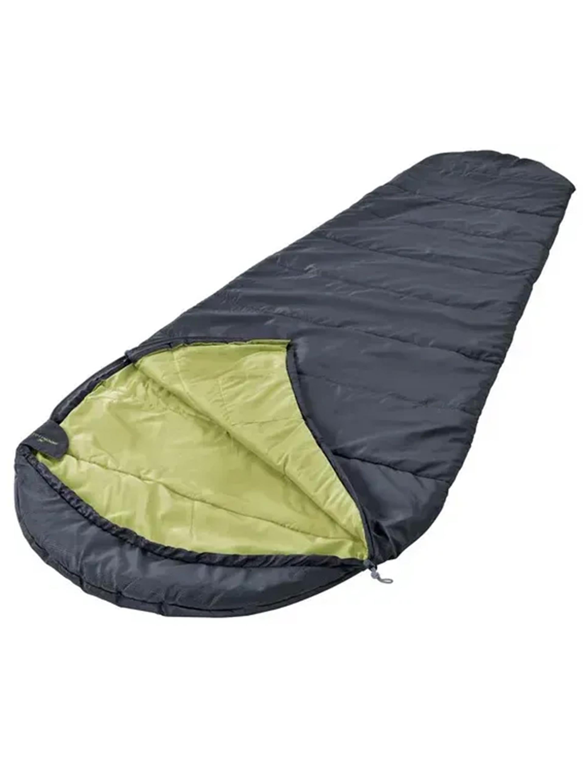 Спальний мішок Rocktrail літній +13°C з компресійним мішком Чорний із салатовим (2972410765)