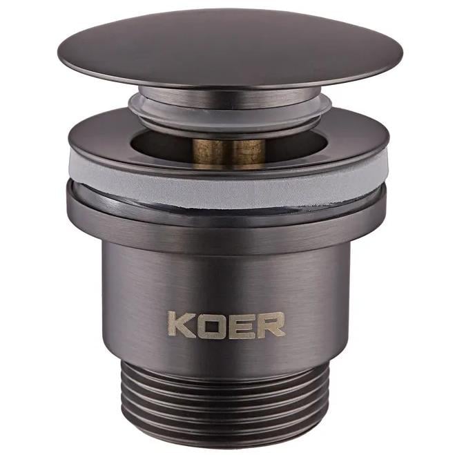 Донный клапан нажимной для раковины KOER PW-01-07 KR3404 универсальный Графит (196587) Донный клапан нажимной для раковины KOER PW-01-07 KR3404 универсальный Графит (196587)