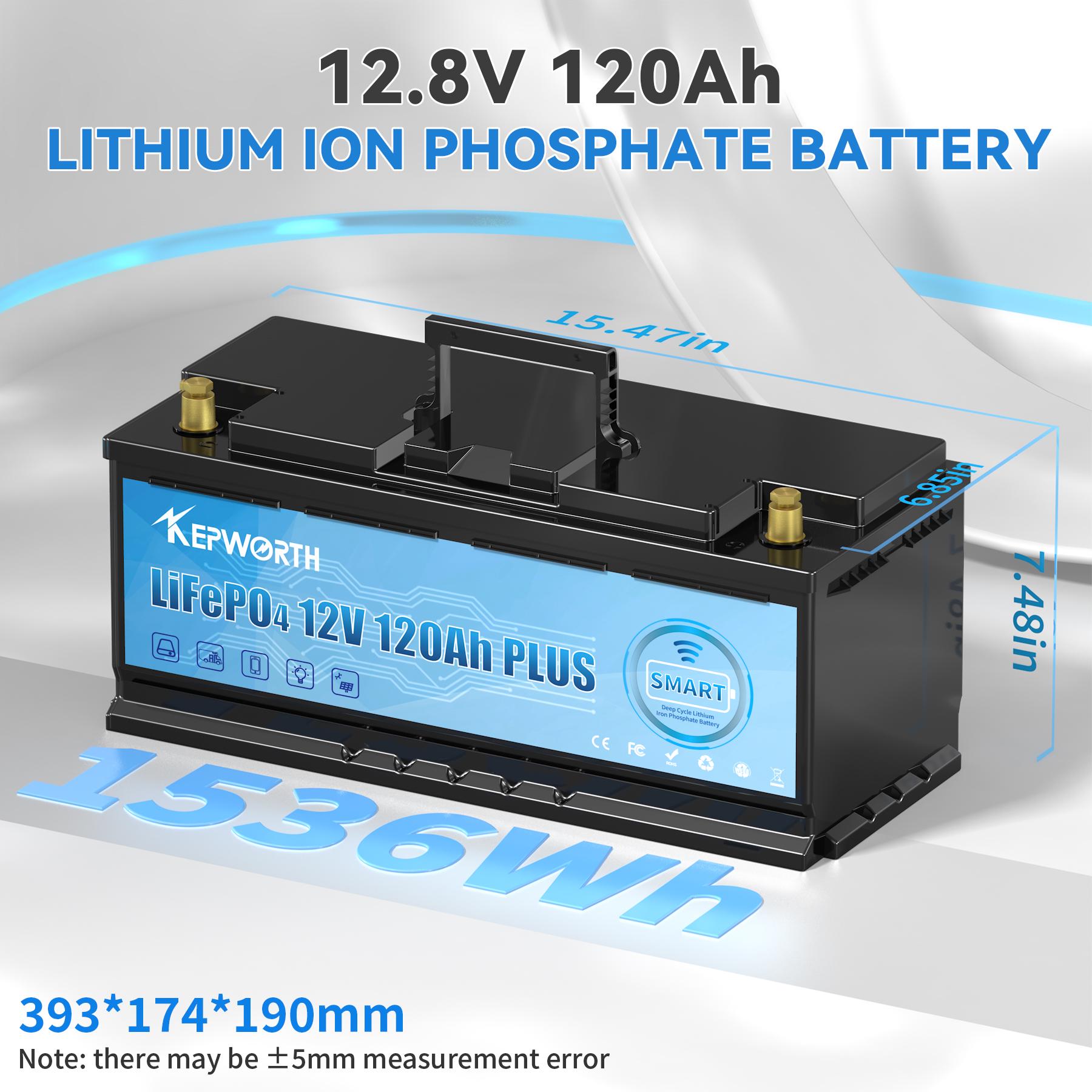 Акумулятор Kepworth LiFePO4 12V 120Ah 1536W Smart Bluetooth із зарядним пристроєм BMS (K12120999) - фото 7 Акумулятор Kepworth LiFePO4 12V 120Ah 1536W Smart Bluetooth із зарядним пристроєм BMS (K12120999) - фото 7