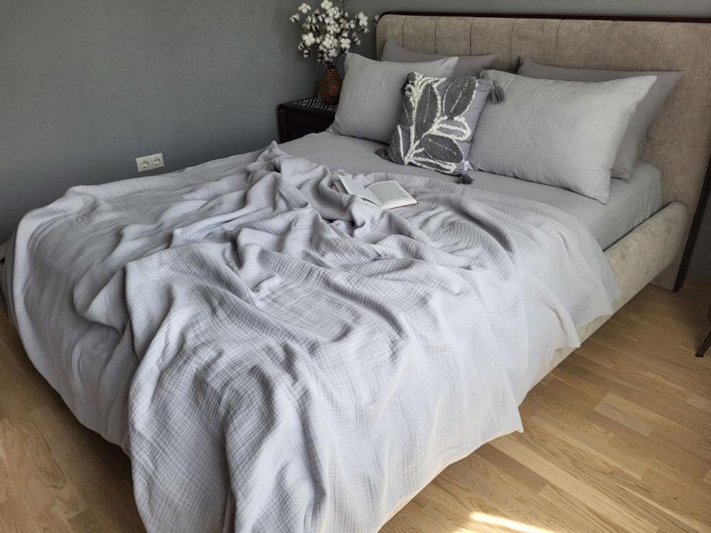 Покрывало детское муслин 110x140 см Single Grey (10003) - фото 1 Покрывало детское муслин 110x140 см Single Grey (10003) - фото 1