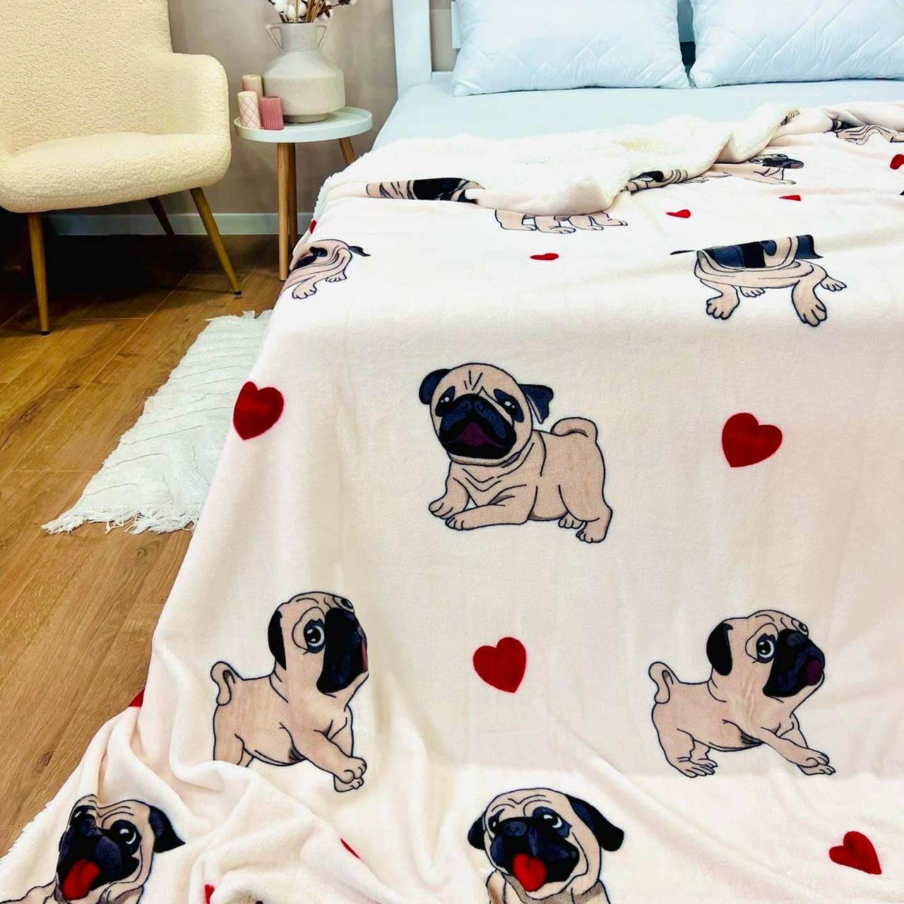 Плед-покривало двосторонній 200х220 см Молочний (29868028)