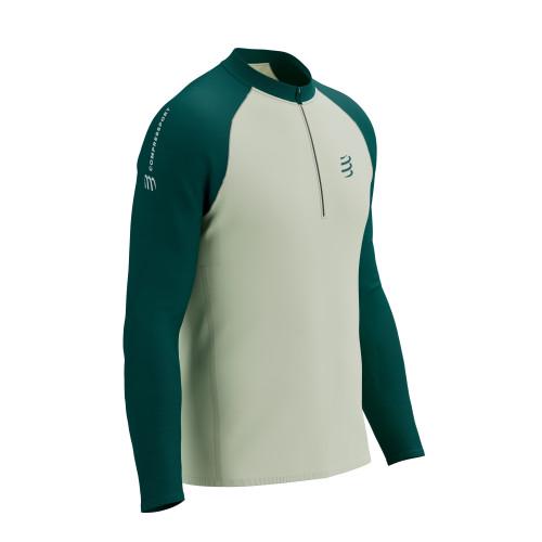 Кофта Compressport Trail HZ LS Tshirt M Sugar/Storm