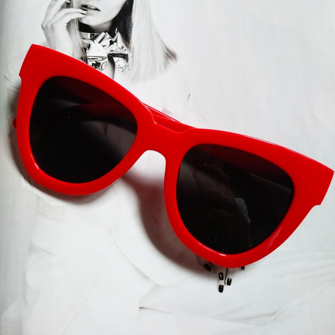 Солнцезащитные очки в стиле Кошачий глаз Красный