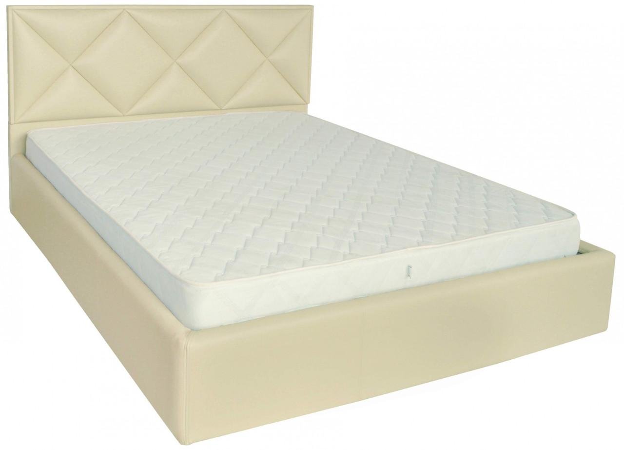 Кровать двуспальная Leeds Comfort Fly 2207 A1 с подъемным механизмом и нишей для белья 180х200 см Бежевый